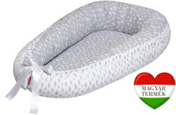 Scamp pamut babafészek kókuszbetétes - Little Clouds White Grey