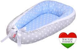 Scamp pamut babafészek kókuszbetétes - Blue Grey Stars