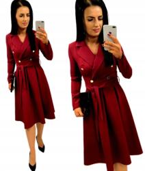 Livien Ruha Elegáns Bő szabású, Bordó gombos nyakkivágással L