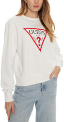 GUESS Női melegítő pulóver Guess Cn Original Fleece pamut fehér, S logóval (W2YQ16KBA11)