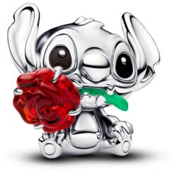 Pandora Disney Stictch és rózsa muranói üveg charm - 794378C01 (794378C01)