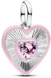 Pandora Sugárzó rózsaszín szív medál charm - 794409C01 (794409C01)