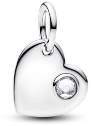 Pandora Április gravírozható szív áttetsző köves függő charm - 794295C04 (794295C04)