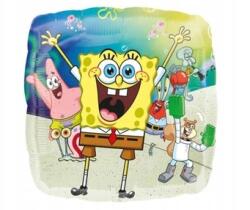 Amscan Spongyabob fólia lufi - 18 inch, többszínű, 1 db, születésnap
