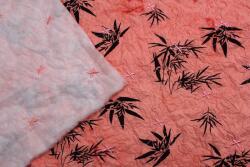 Orient Fashion Steppelt szövet, steppelt anyag, nr. 18 Lazac színű, 1/2 méter (Pikówka_Tkanina (liście)_18_Łosoś 0,5)