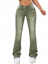 Shein Női Farmernadrág Zöld Egyenes 27/32 Jd