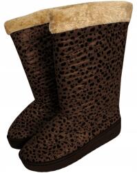  Női Bakancs Hótaposó Bakancs Bélelt Eszkimó Barna 35-36 (PANTERKA BRĄZ)