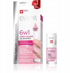 Eveline Cosmetics Eveline Nail Therapy 6 az 1-ben körömerősítő, színt adó lakk Shimmer Pink 5 (5903416027508)