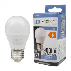 ECOLight LED izzó gömb alakú P45 E27 10W 900lm 6500K hidegfényű ökofény (ECOLED1496)