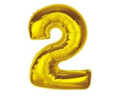 GoDan Fólia lufi 2-es számmal - arany, 92 cm, Beauty&Charm