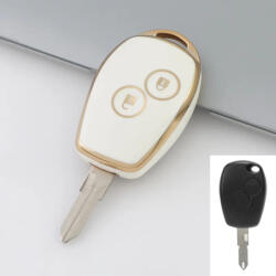  Dacia 2 gombos TPU tok fehér arany (TRE008AFH)