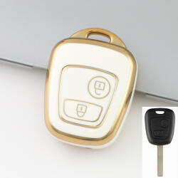  Toyota 2 gombos kulcs tpu tok fehér arany (TCI016AFH)