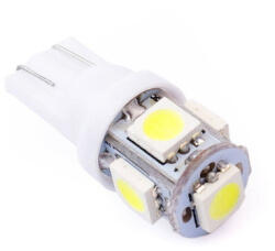  LED izzó 24V T10 5SMD LED fehér