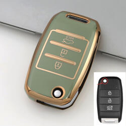  Kia 3 gombos TPU tok zöld arany (TKI005AZO)