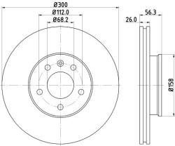 MINTEX féktárcsa MINTEX MDC1542C for SEAT, SKODA, VW, AUDI, … (MDC1542C)