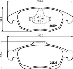 MINTEX Fékbetét készlet MINTEX MDB2890 for CITROËN, PEUGEOT, DS (MDB2890)
