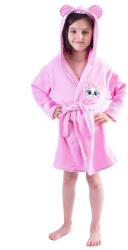 Dorota Nelinka lánykafürdőköpeny, rózsaszín, cicás, 116