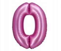 GoDan Fólia lufi szám 0 - szatén rózsaszín, 76 cm, Beauty&Charm