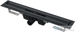 Alcadrain APZ1BLACK zuhanyfolyóka peremmel perforált rácsokhoz, 850 mm, fekete-matt APZ1BLACK-850 (APZ1BLACK-850)