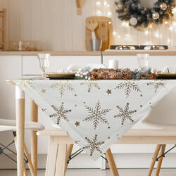 Takoy Karácsonyi bársony terítő 85x85 cm fehér hópelyhekkel