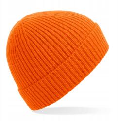 Beechfield Bordázott Téli Sapka Őszi Kitekerhető Beanie Női Férfi Narancssárga (B380)