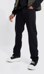 Boohooman IC96206 Boohoo Egyenes Szárú Fekete Férfi Farmernadrág Relaxed Fit (50) 50