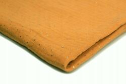 Orient Fashion Muszlin Pamut arany pöttyös No. 33 Mustár 1/2 méter (Muślin_Złote_Kropki Nr_33_Musztarda 0,5)