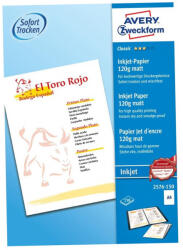 AVERY Fotópapír 210x297mm 120g 150 ív/doboz matt Avery fehér (2576-150) - polusirodaszer