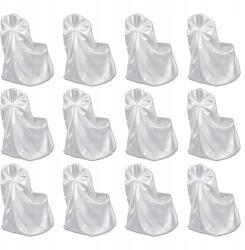 VidaXL Esküvői székhuzat, 12 db, fehér (279094)