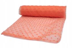 Orient Fashion Hímzett pöttyös organza Nr. 26 Narancssárga 1/2 méter (Organza_Kropki Nr_26_Pomarańcz 0,5)