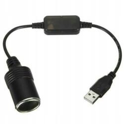  Adapter Átalakító Usb-ről Szivargyújtó Aljzatra 12V 30cm
