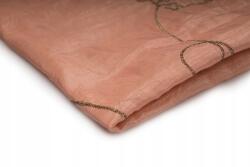 Orient Fashion Tafta hímzett virágokkal, No. 5, púder rózsaszín, 1/2 méter (Tafta_Haftowany Kwiaty_5_Pudrowy_Róż 0,5)