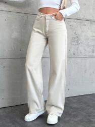 Shein HC12107 Shein Bézs Magas Derekú Farmer Nadrág (50) M