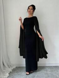 Shein EC16115 Shein Fekete Illeszkedő Ruha Maxi Köpeny (50) L