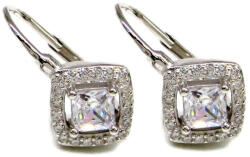 Kristály Kocka KRISTÁLY KOCKA ezüst fülbevaló - 16 mm (2026010801)