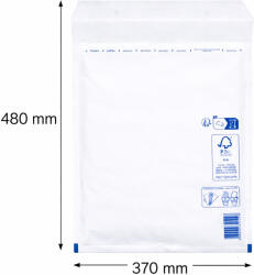  Légpárnás boríték, bubis boríték - Fehér 370x480 mm K/20 (W10 méret) 1 darab (K20)