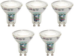 LUEDD 5 darabos intelligens GU10 50 mm-es LED izzókészlet, átlátszó, 4, 8 W, 400 lm, 1800-6500 K (03265)