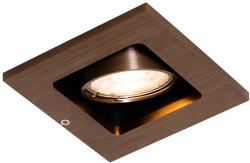 QAZQA Okos süllyesztett spotlámpa sötét bronz színben, forgatható és dönthető, Wifi GU10 50mm-es - Qure (110140)