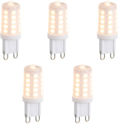 LUEDD 5 db G9 dimmelhető LED izzó opál üveg 3W 250lm 2200K szett (03023)