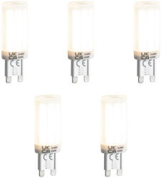 LUEDD 5 db G9 3 fokozatú dimmelhető LED izzó opál üveggel 4, 5W 500lm 4000K (03011)