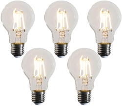 LUEDD 5 darabos E27-es dimmelhető LED izzókészlet A60 átlátszó 4, 5W 500 lm 2700K (03279)