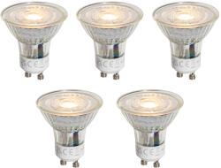 LUEDD 5 darabos GU10 50 mm-es LED izzókészlet átlátszó 1W 80 lm 2200K (03267)