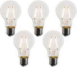 LUEDD 5 darabos E27 LED izzókészlet A60 átlátszó 3W 320 lm 2700K (03273)