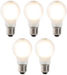LUEDD 5 db-os készlet E27 LED izzószálas izzó A60 fagyasztott üveg 4W 450lm 2700K (02377)