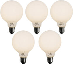 LUEDD 5 db E27 3-lépcsős dimmelhető LED izzó opál üveg G95 4W 450lm 3000K (03165)