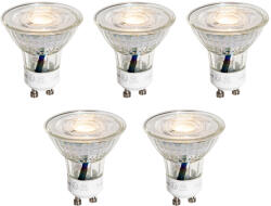 LUEDD 5 darabos GU10 50 mm-es LED izzókészlet átlátszó 3W 230 lm 2700K (03263)