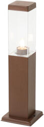 QAZQA Okos kültéri oszloplámpa rozsdabarna 45 cm P45-tel - Malios (110043)
