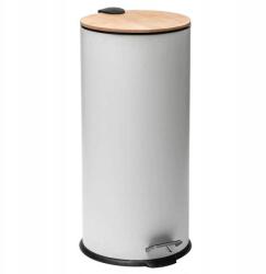 5five Fém Szemeteskosár 30 L Pedállal 65 X 29 X 29 CM Fehér (164646B)