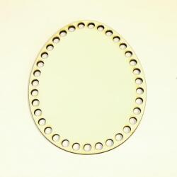  Tojás alakú natúr tele tábla. Mérete: 10, 3x13 cm, lyuk mérete: 6 mm