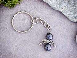 R.M. ékszer Angyali Energia Titka kulcstartó hematit angyalkával (19449RM)